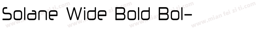 Solane Wide Bold Bol字体转换